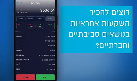 מעבר לסרטון דירוג מניות לפי קריטריונים של ESG